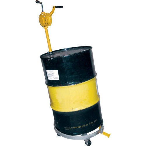 Tilting Drum Dollies, Steel, 900 lbs. Capacity, 23-1/2" Diameter, Hard Rubber Casters Mukwa Safety Services