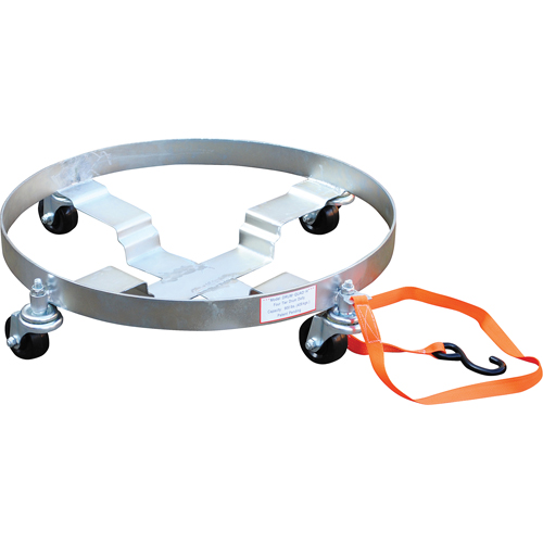 Multi-Tier Drum Dollies, Steel, 900 lbs. Capacity, 23-1/2" Diameter, Rubber Casters Mukwa Safety Services
