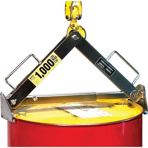 Leveur de baril, 30 - 85 gal. US (25 - 70 gal. imp.), Cap. 1000 lb/454 kg Mukwa Safety Services
