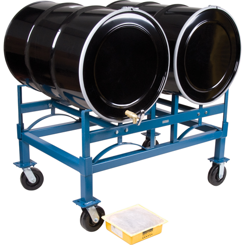 Ensembles de porte-barils & socle roulant empilables, 2 barils, Capacit&eacute; de 1600 lb, 46" la x 30" p x 21-1/2" h Mukwa Safety Services