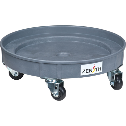 Leak Containment Drum Dolly, 24.25" dia. X 7.625" H, 1.5 US Gal. Spill Cap. Mukwa Safety Services