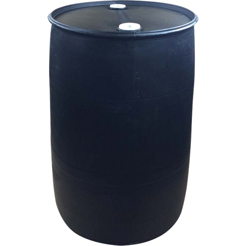 Barils en poly&eacute;thyl&egrave;ne, 55 gal. US (45 gal. imp.), Dessus ferm&eacute;, Noir Mukwa Safety Services