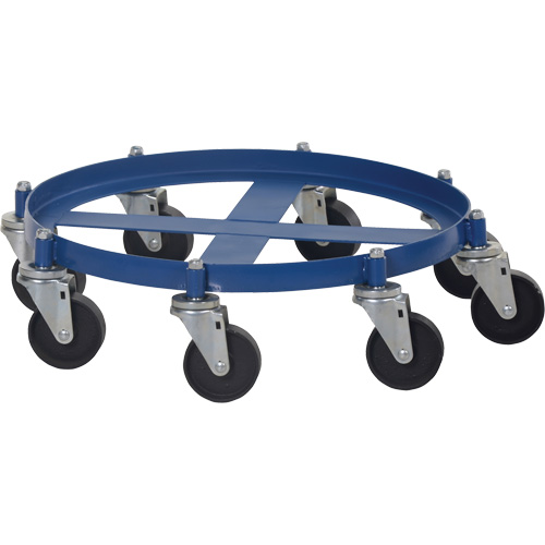 Chariot pour baril octogonal, Acier, Capacit&eacute;e 2000 lb, Diam&egrave;tre 27-1/16", Roue en Fonte Mukwa Safety Services