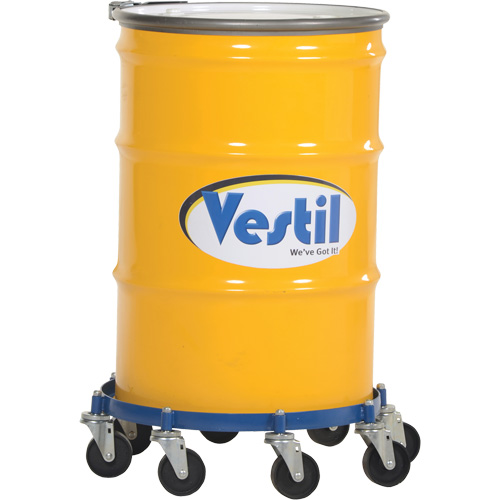Chariot pour baril octogonal, Acier, Capacit&eacute;e 2000 lb, Diam&egrave;tre 27-1/16", Roue en Fonte Mukwa Safety Services