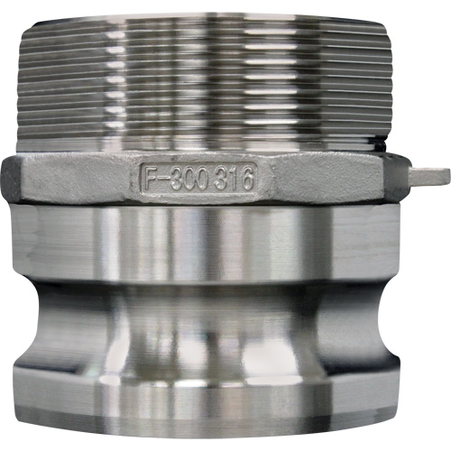 Cam & Groove Coupling, Stainless Steel, Type F, 3", Male NPT, 200 psi Mukwa Safety Services