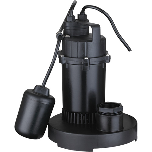 Thermoplastic Submersible Sump Pump, 2560 GPH, 115 V, 4.6 A, 1/3 HP Mukwa Safety Services