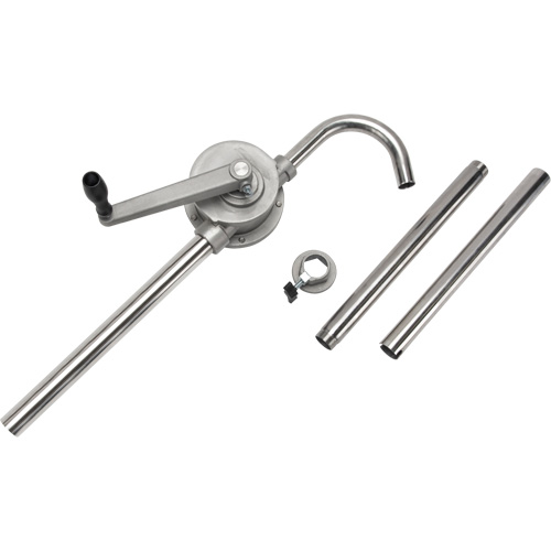 Pompe rotative pour baril, Acier inoxydable, Pour capacit&eacute; 55 gal., 12 oz/course Mukwa Safety Services