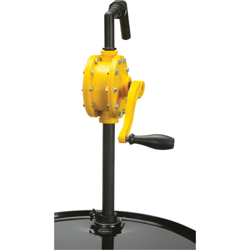 Rotary Type Drum Pump, Polypropylene, Fits 15 - 55 US Gal., 8 oz./Stroke Mukwa Safety Services