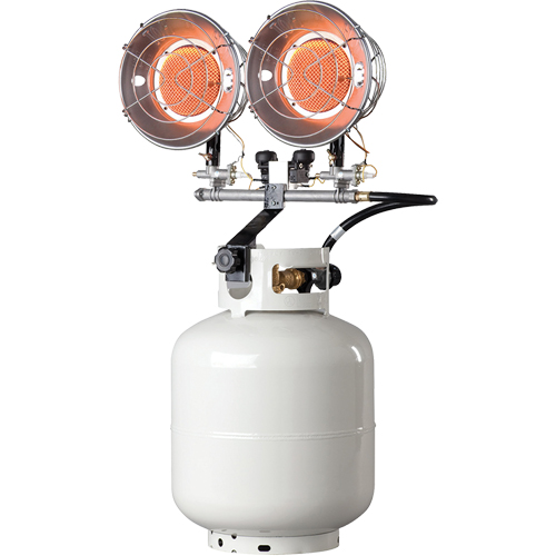 Double Tank-Top Heater, Radiant Heat, Propane, 30000 BTU/H Mukwa Safety Services