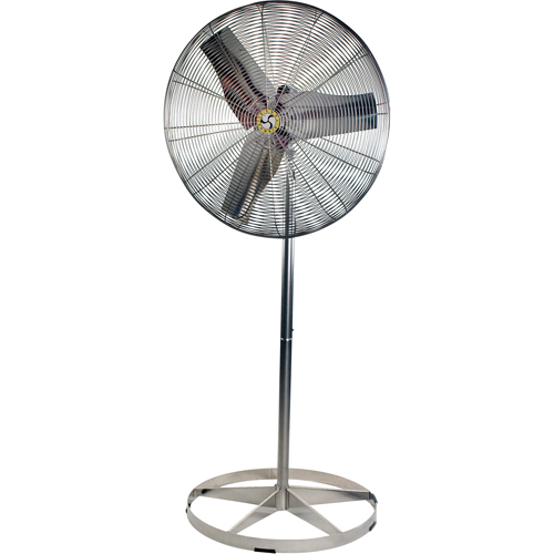 Stainless Steel Food Service Washdown Air Circulating Fans, Industrial, 1 Speed, 20" Diameter Mukwa Safety Services
