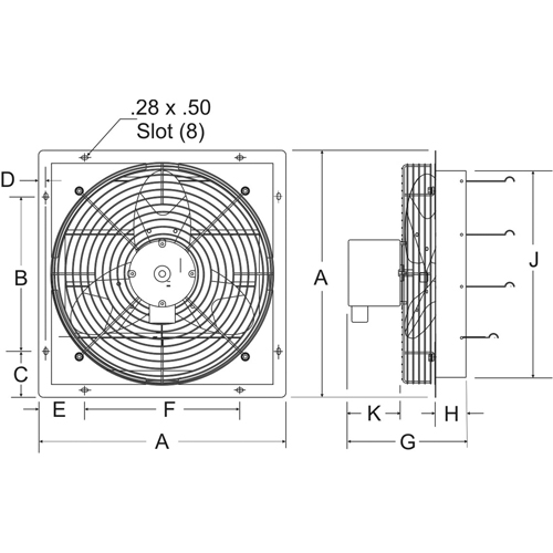 Ventilateurs d'&eacute;vacuation &agrave; volets Mukwa Safety Services