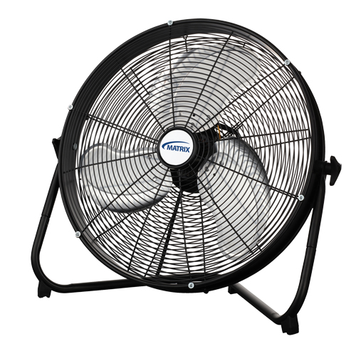 High Velocity Floor Fan, Commercial, 3 Speed, 20" Diameter Mukwa Safety Services