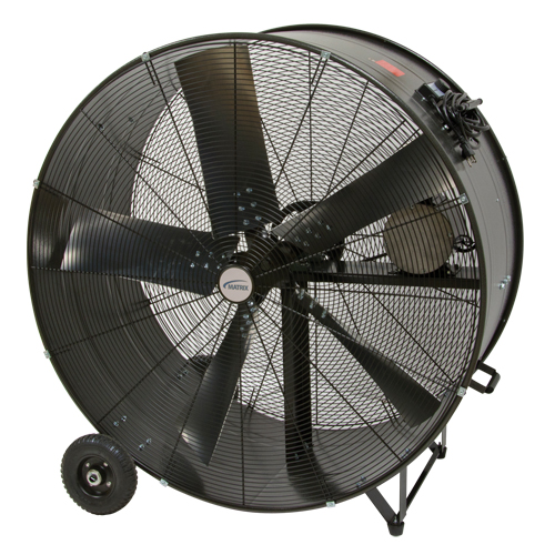 Heavy-Duty Fixed Belt Drive Drum Fan, Industrial, 2 Speed, 42" Diameter Mukwa Safety Services
