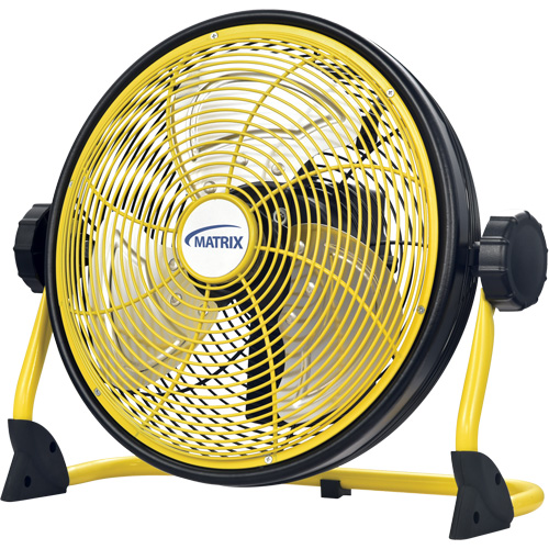 Ventilateur d'int&eacute;rieur/ext&eacute;rieur rechargeable avec port USB, Commercial, Variable vitesses, Diam&egrave;tre de 12" Mukwa Safety Services