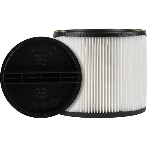 Filtre d'aspirateur, Filtre pour aspirateur, Cartouche, Pour 5 gal. US Mukwa Safety Services