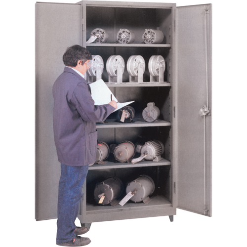 Armoires &agrave; calibre &eacute;lev&eacute;, Acier, 3 Tablettes, 60" h x 36" la x 21" P, Gris Mukwa Safety Services