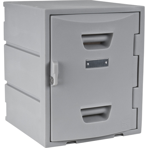 Casier, 15" x 15" x 18", Gris, Assembl&eacute; Mukwa Safety Services