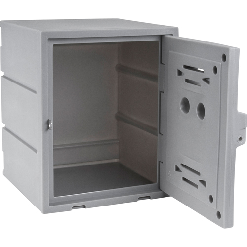 Casier, 15" x 15" x 18", Gris, Assembl&eacute; Mukwa Safety Services