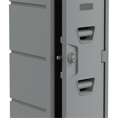 Locker, 12" x 15" x 36", Grey, Assembled Mukwa Safety Services