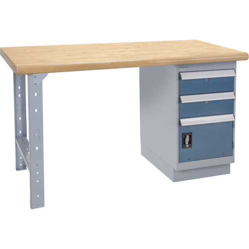 Heavy-Duty Workbench, Door w/ Drawer Combination, 1500 lbs. Cap., 60" W x 36" D, 34" H Mukwa Safety Services