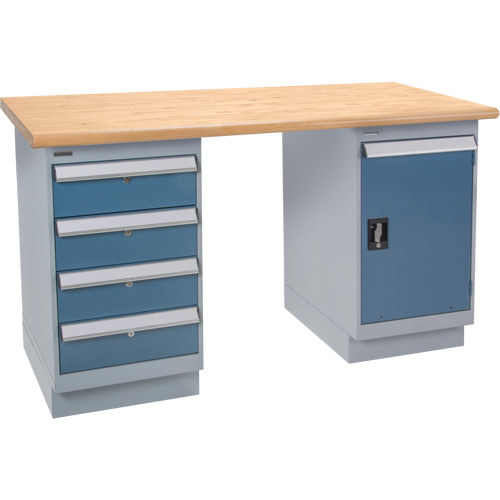 Heavy-Duty Workbench, Door & Drawers, 1500 lbs. Cap., 72" W x 36" D, 34" H Mukwa Safety Services