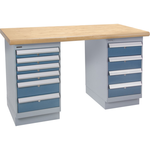 Heavy-Duty Workbench, Dual Drawers, 1500 lbs. Cap., 72" W x 36" D, 34" H Mukwa Safety Services