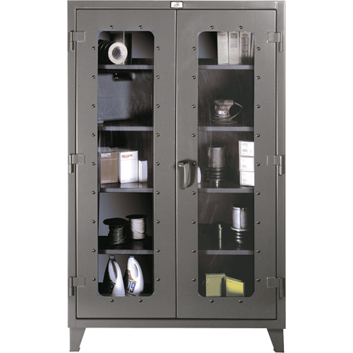 Clearview Cabinets, Steel, 4 Shelves, 60" H x 48" W x 24" D Mukwa Safety Services