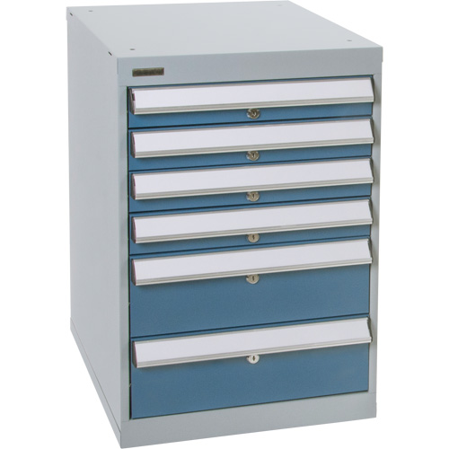 Six-Drawer Pedestal Workbench, 18" W x 21" D x 28" H Mukwa Safety Services