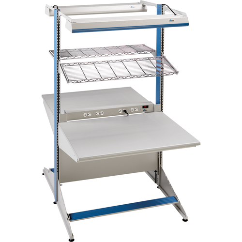 Postes de travail modulaires ergonomiques - Exemples de configurations - A-DC Ajouts de coin &agrave; deux c&ocirc;t&eacute;s, 36" la x 56" p x 84" h, Ajout de coin &agrave; deux c&ocirc;t&eacute;s Mukwa Safety Services