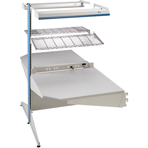 Postes de travail modulaires ergonomiques - Exemples de configurations - A-DC Ajouts de coin &agrave; deux c&ocirc;t&eacute;s, 36" la x 56" p x 84" h, Ajout de coin &agrave; deux c&ocirc;t&eacute;s Mukwa Safety Services