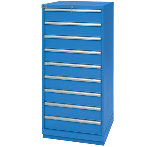 Armoires de rangement avec tiroirs, 9 tiroirs, 28-1/4" la x 28-1/2" p x 59-1/2" h, Bleu brillant Mukwa Safety Services