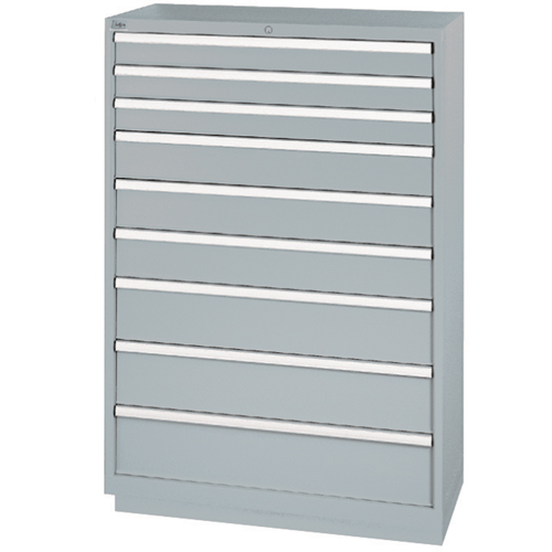 Armoires de rangement avec tiroirs, 9 tiroirs, 40-1/4" la x 22-1/2" p x 59-1/2" h, Gris Mukwa Safety Services