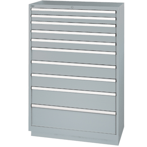 Armoires de rangement avec tiroirs, 10 tiroirs, 40-1/4" la x 22-1/2" p x 59-1/2" h, Gris Mukwa Safety Services