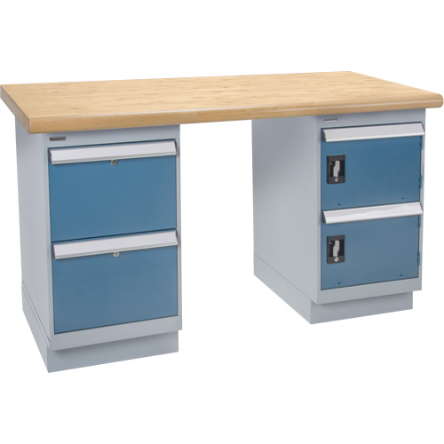 Workbench, Door & Drawers, 2500 lbs. Cap., 72" W x 36" D, 34" H Mukwa Safety Services