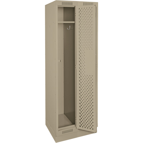 Casiers Clean Line, Bloc de 2, 24" x 15" x 76", Acier, Beige, Rivet (assembl&eacute;), Perfor&eacute; Mukwa Safety Services