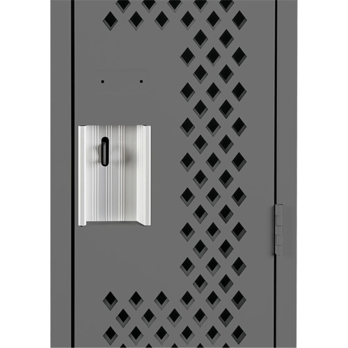 Casiers Clean Line, 12" x 15" x 72", Acier, Charbon, Rivet (assembl&eacute;), Perfor&eacute; Mukwa Safety Services