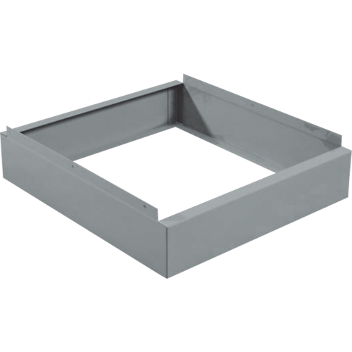 Clean Line Economy Lockers Recessed Base, 1 Banks, 4" H x 12" W x 18" D, Grey, Steel Mukwa Safety Services
