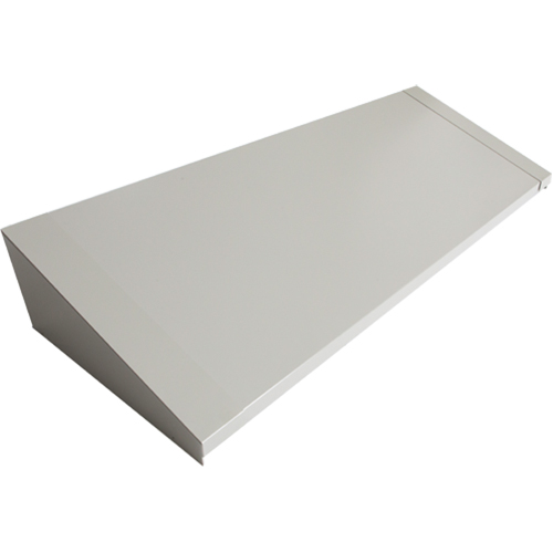 Dessus inclin&eacute; pour casiers robustes enti&egrave;rement soud&eacute; Concorde, Bloc de 4, 18" p x 48" la x 6" ha, Gris, Acier Mukwa Safety Services