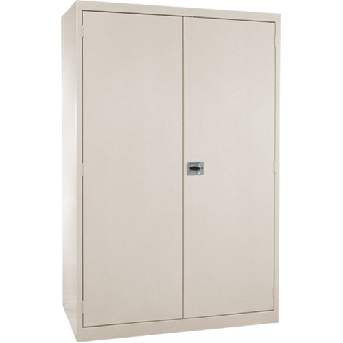 Deep Hi-Boy Storage Cabinet, Steel, 4 Shelves, 72" H x 36" W x 24" D, Beige Mukwa Safety Services