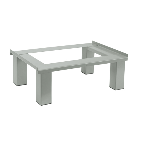 Free Standing Base, 4 Banks, 6" H x 48" W x 18" D, Grey, Steel Mukwa Safety Services