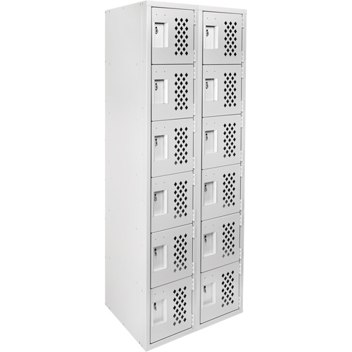 Clean Line Lockerettes, 6 -tier, Bank of 2, 18" x 72" x 12", Steel Mukwa Safety Services