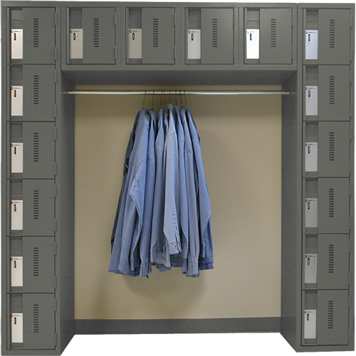 Archettes Concorde Heavy Duty Lockers, 16 -tier, Bank of 3, 18" x 72" x 72", Steel Mukwa Safety Services