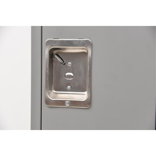 Lockers, 12" x 18" x 72", Steel, Grey, Rivet (Assembled) Mukwa Safety Services