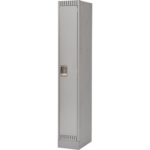 Lockers, 12" x 18" x 76", Steel, Grey, Knocked Down Mukwa Safety Services