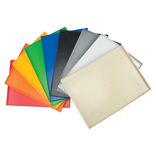 Fond de casier, Convient aux casiers 12" x 18", Gris fonc&eacute;, Plastique Mukwa Safety Services