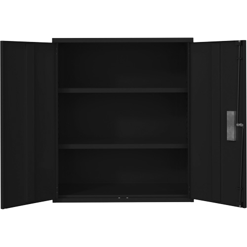 Lo-Boy Storage Cabinet, Steel, 2 Shelves, 42" H x 36" W x 18" D, Black Mukwa Safety Services
