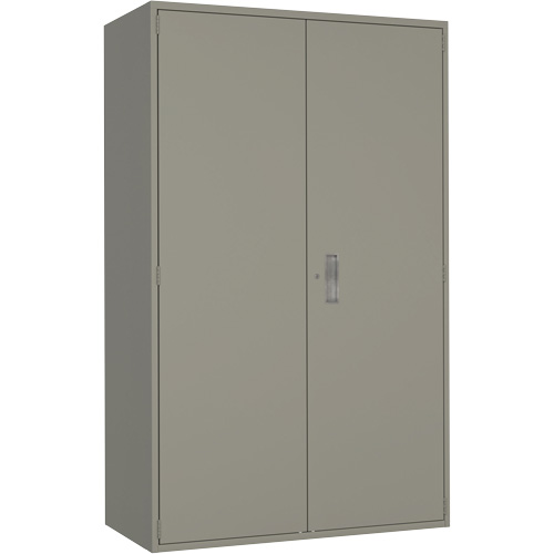 Armoire de rangement Hi-Boy tr&egrave;s large, Acier, 4 Tablettes, 72" h x 48" la x 24" P, Gris Mukwa Safety Services