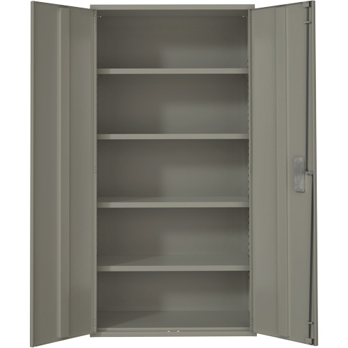 Armoire de rangement Hi-Boy, Acier, 4 Tablettes, 72" h x 36" la x 18" P, Gris Mukwa Safety Services