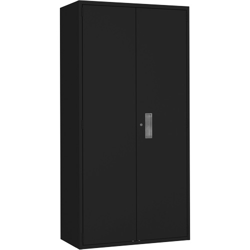 Armoire de rangement Hi-Boy, Acier, 4 Tablettes, 72" h x 36" la x 18" P, Noir Mukwa Safety Services