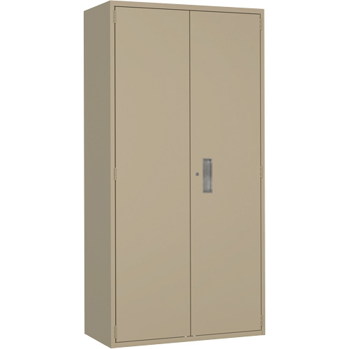 Armoire garde-robe, Acier, 36" la x 18" p x 72" h, Beige Mukwa Safety Services
